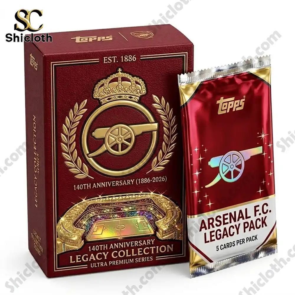 Arsenal F.C. 140th Anniversary Topps Legacy - Adult & Kids T-Shirts, Sweatshirts & Hoodies apparel design preview 1
