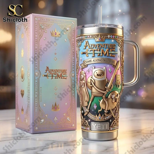 Adventure Time Finn And Jake 40oz Tumbler With Handle - Adult & Kids T-Shirts, Sweatshirts & Hoodies apparel design preview 1