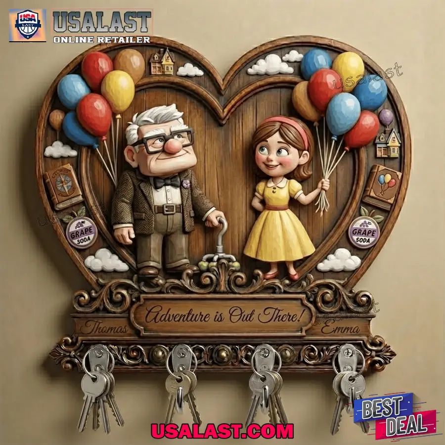 Up Movie Couple Heart Shape Key Holder - Adult & Kids T-Shirts, Sweatshirts & Hoodies apparel design preview 1