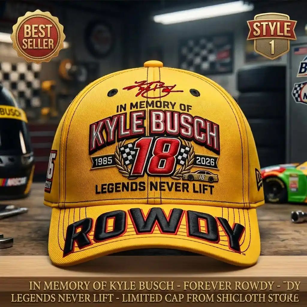 In Memory Of Kyle Busch Forever Rowdy Legends Never - Adult & Kids T-Shirts, Sweatshirts & Hoodies apparel design preview 1