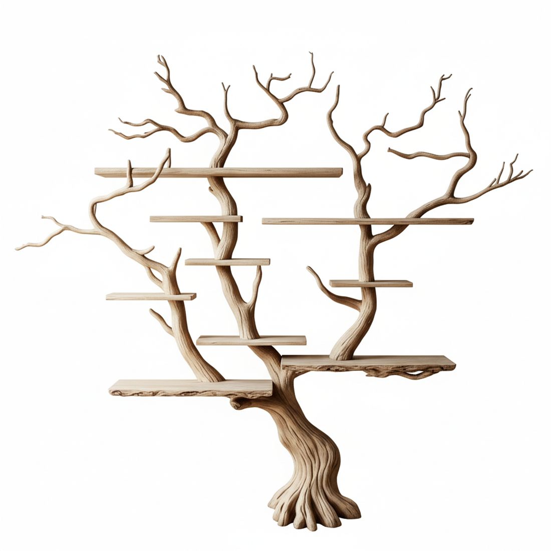 Nature-Inspired Tree Bookshelf Wall Sculpture Storage - Adult & Kids T-Shirts, Sweatshirts & Hoodies apparel design preview 1
