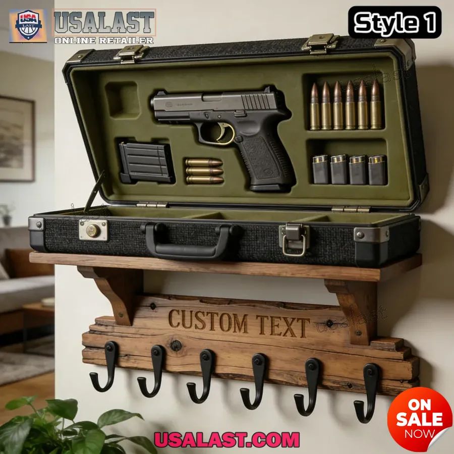 Personalized Handgun Case Wall Key Holder - Adult & Kids T-Shirts, Sweatshirts & Hoodies apparel design preview 1