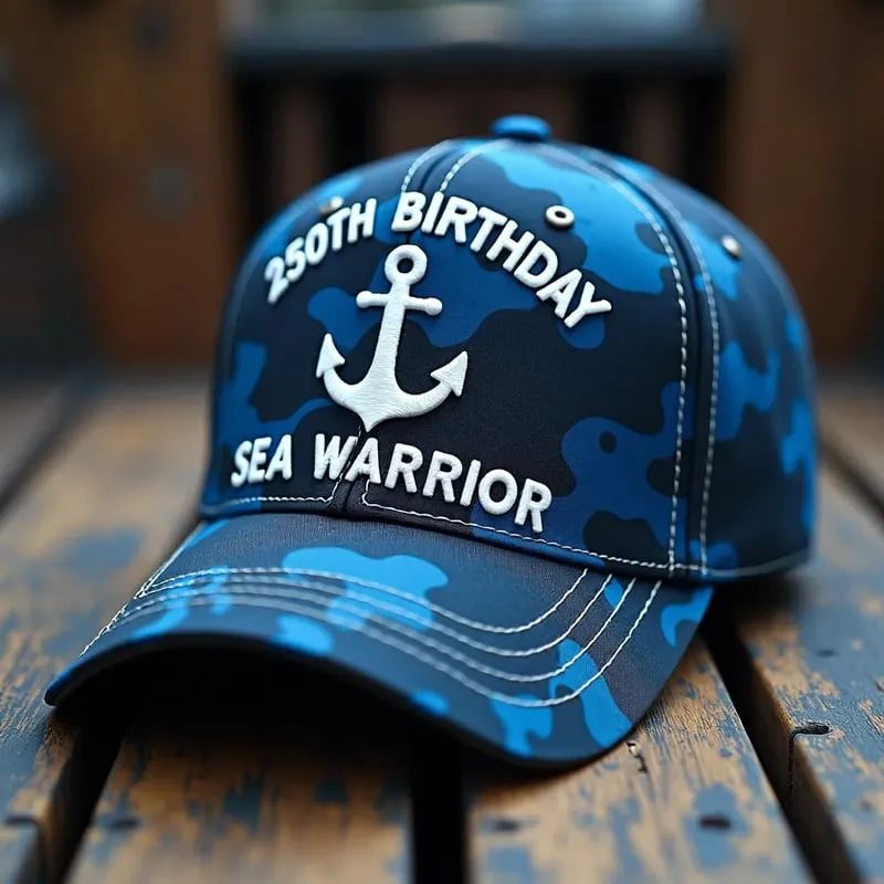 250th Birthday Sea Warrior U.S Military Classic Cap - Adult & Kids T-Shirts, Sweatshirts & Hoodies apparel design preview 1