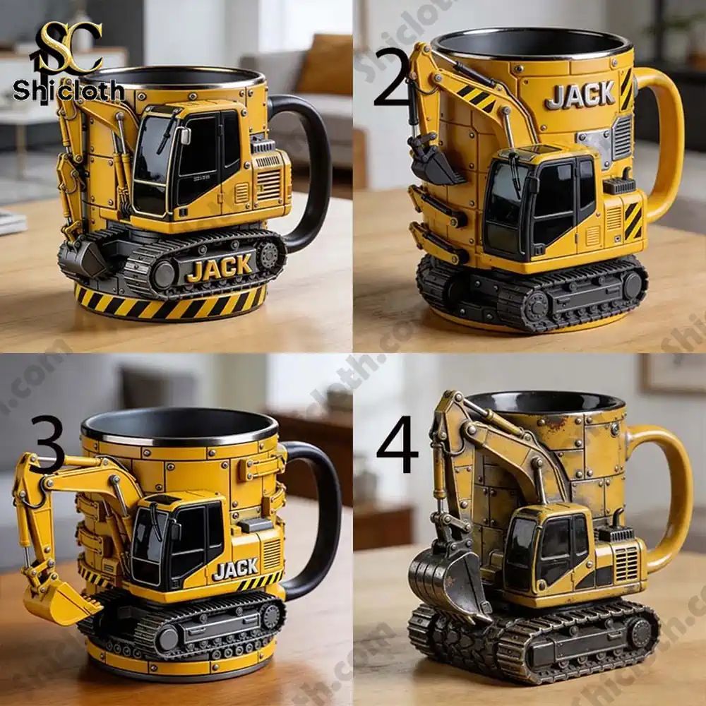 Personalized Excavator Construction Vehicle Themed - Adult & Kids T-Shirts, Sweatshirts & Hoodies apparel design preview 1