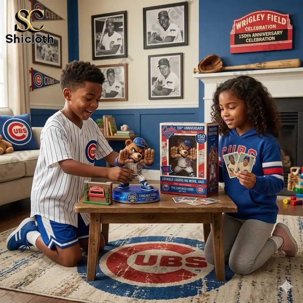 Chicago Cubs 150th Anniversary Pop! Figure - Adult & Kids T-Shirts, Sweatshirts & Hoodies apparel design preview 1