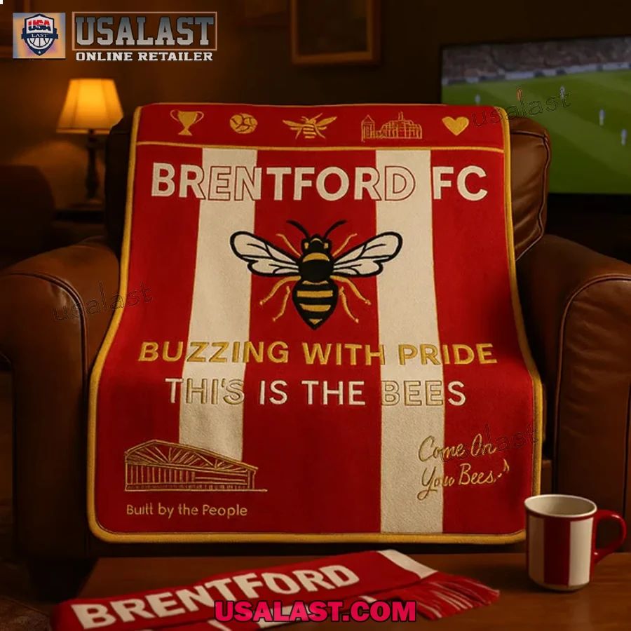 Brentford FC The Bees Match Day Blanket - Adult & Kids T-Shirts, Sweatshirts & Hoodies apparel design preview 1