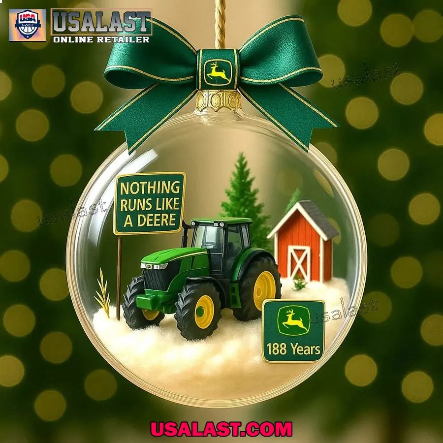 Farming Nothing Runs Like A Deere Christmas Ornament - Adult & Kids T-Shirts, Sweatshirts & Hoodies apparel design preview 1