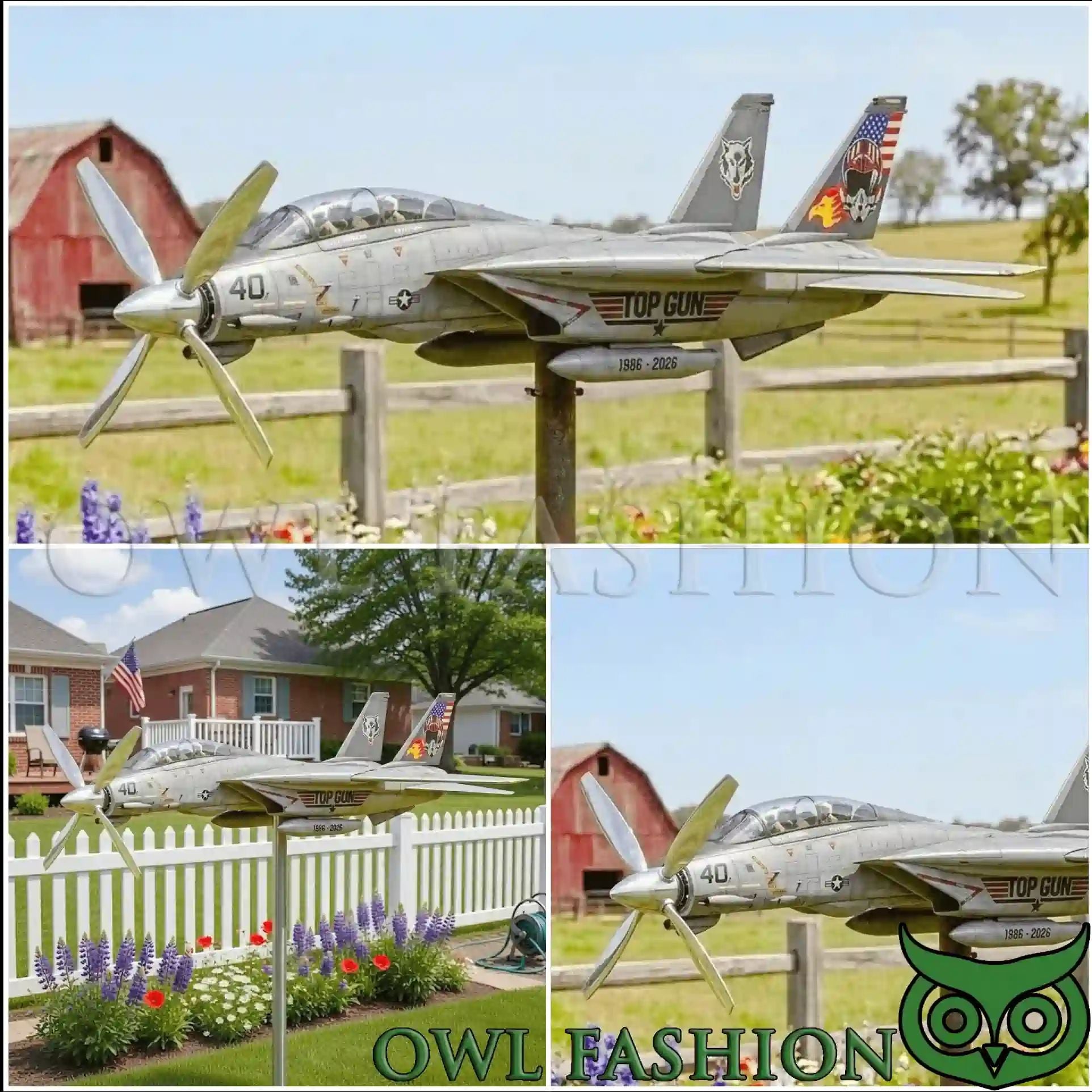 3D Design Top Gun 40th Anniversary Wind Spinner - Adult & Kids T-Shirts, Sweatshirts & Hoodies apparel design preview 1