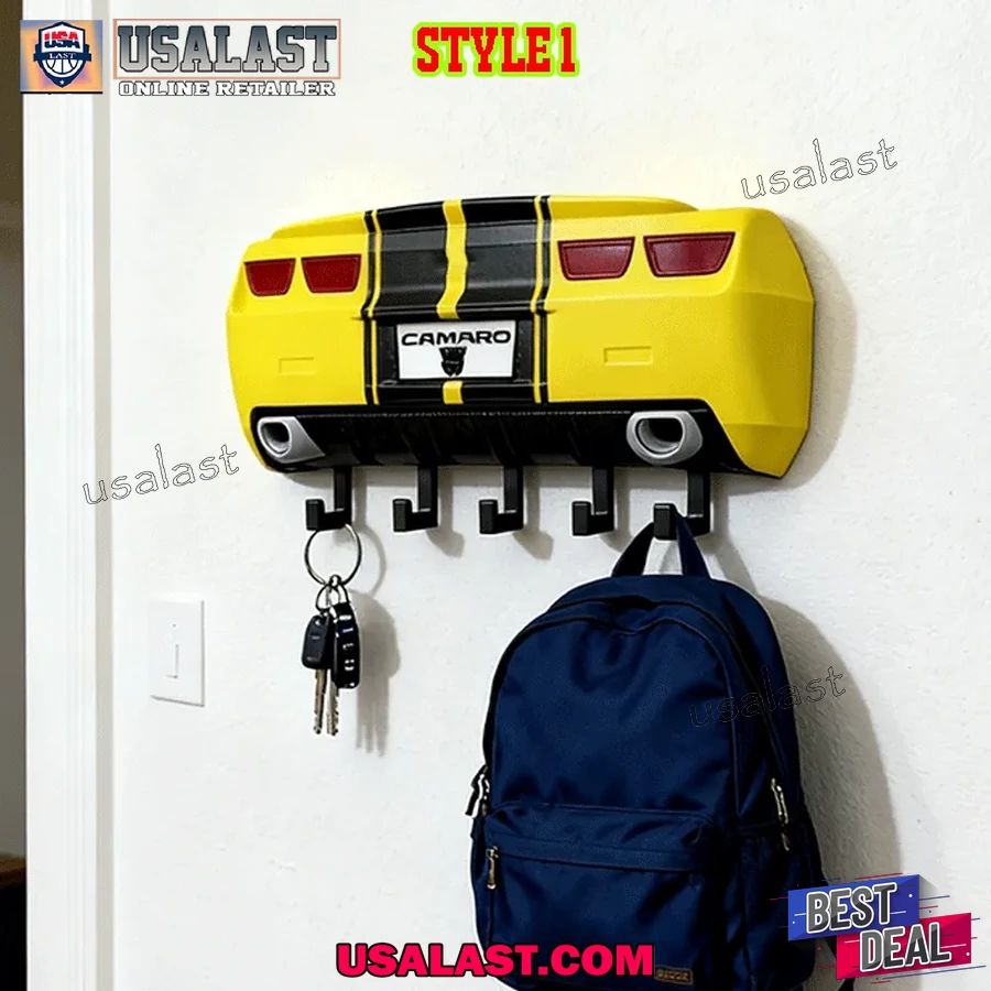 Personalized Bumblebee Camaro Key Hanger, Wall Holder - Adult & Kids T-Shirts, Sweatshirts & Hoodies apparel design preview 1