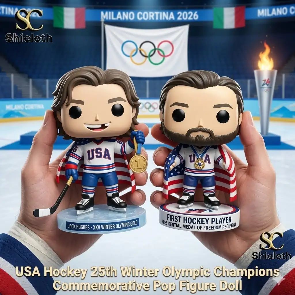 Team Usa Hockey XXV Winter Olympic Gold Pop! Figure - Adult & Kids T-Shirts, Sweatshirts & Hoodies apparel design preview 1