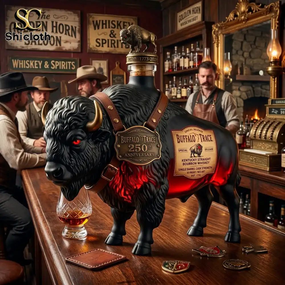 Black Buffalo Trace 250th Anniversary Whiskey Bourbon - Adult & Kids T-Shirts, Sweatshirts & Hoodies apparel design preview 1