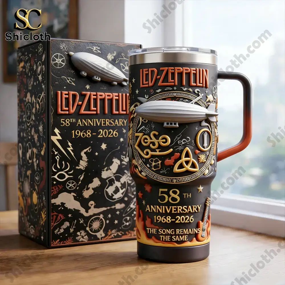 Led Zeppelin 58th Anniversary 1968-2026 The Song - Adult & Kids T-Shirts, Sweatshirts & Hoodies apparel design preview 1