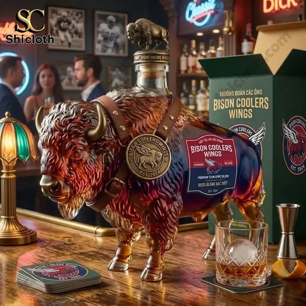 Bison Coolers Wings Premium Team Spirit Blend Skull - Adult & Kids T-Shirts, Sweatshirts & Hoodies apparel design preview 1