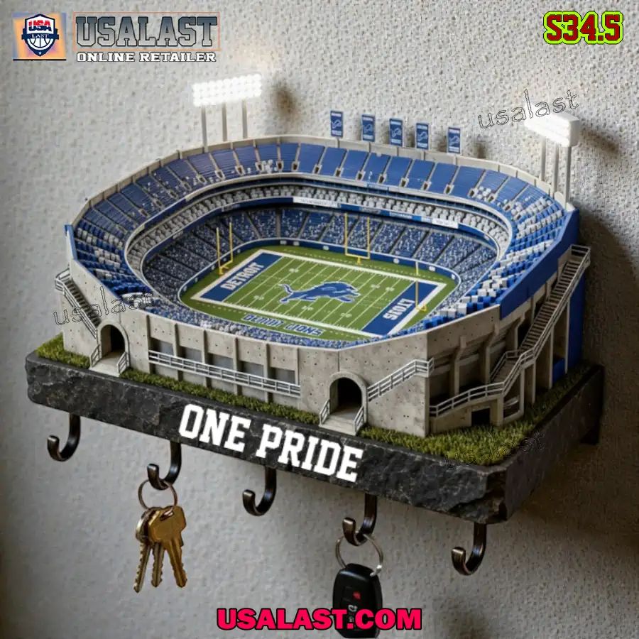 Detroit Lions Sports Stadium Key Hooks, Holder - Adult & Kids T-Shirts, Sweatshirts & Hoodies apparel design preview 1