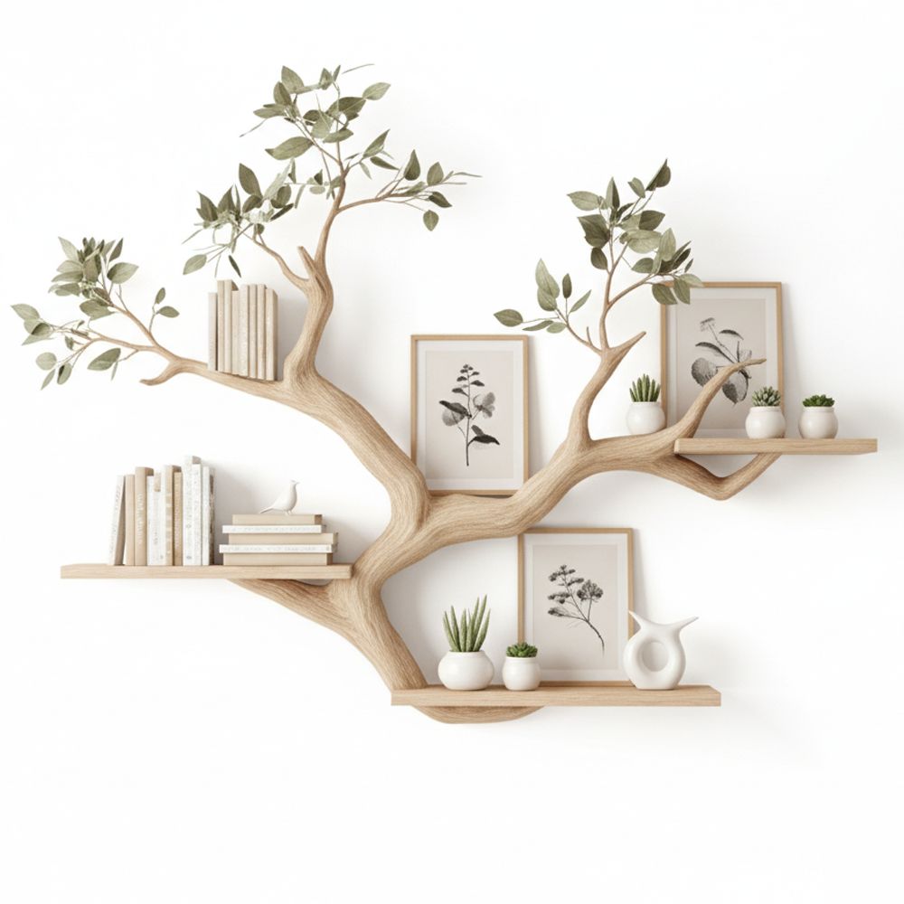 Wooden Bookcase Tree Bookshelf Book Shelf Handmade - Adult & Kids T-Shirts, Sweatshirts & Hoodies apparel design preview 1