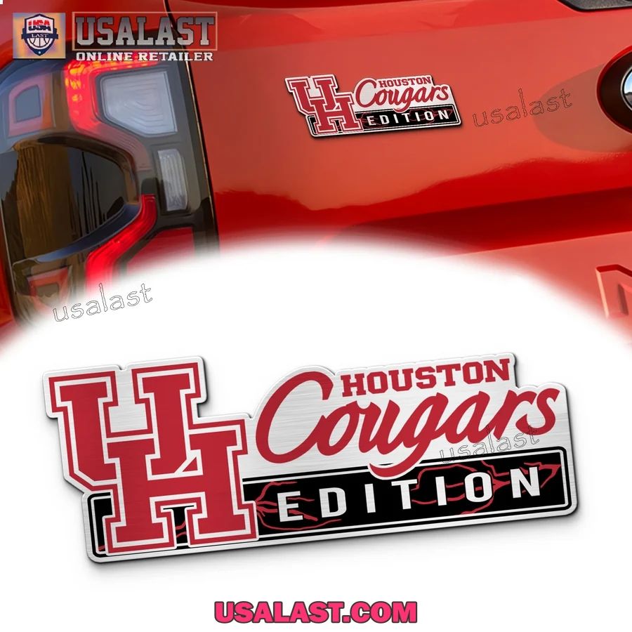 Houston Cougars Edition 3D Car Emblem Badge - Adult & Kids T-Shirts, Sweatshirts & Hoodies apparel design preview 1