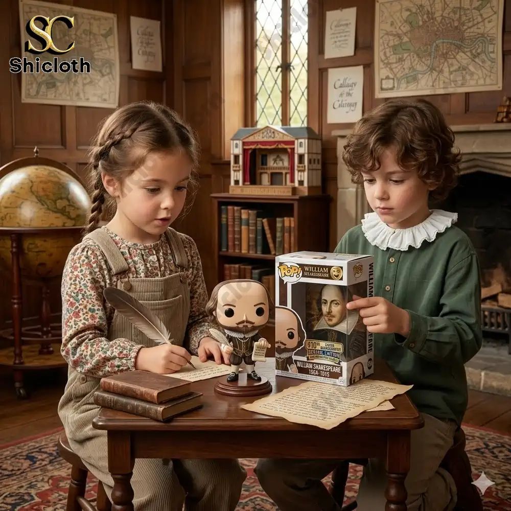 William Shakespeare 410th Anniversary Pop! Figure - Adult & Kids T-Shirts, Sweatshirts & Hoodies apparel design preview 1