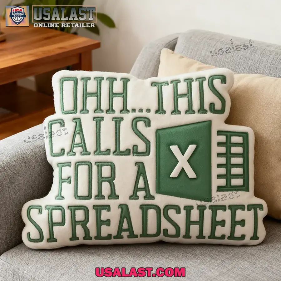 Google Sheets This Calls For A Spreadsheet Plush - Adult & Kids T-Shirts, Sweatshirts & Hoodies apparel design preview 1
