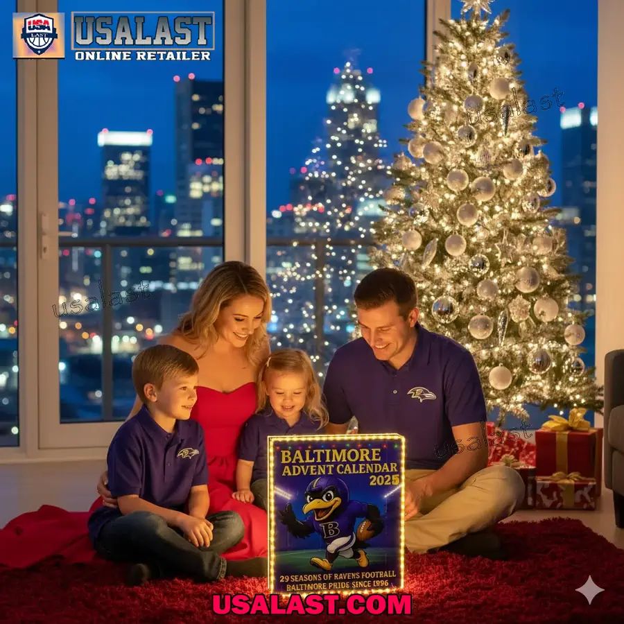 2025 Baltimore Ravens 29th Anniversary Advent - Adult & Kids T-Shirts, Sweatshirts & Hoodies apparel design preview 1