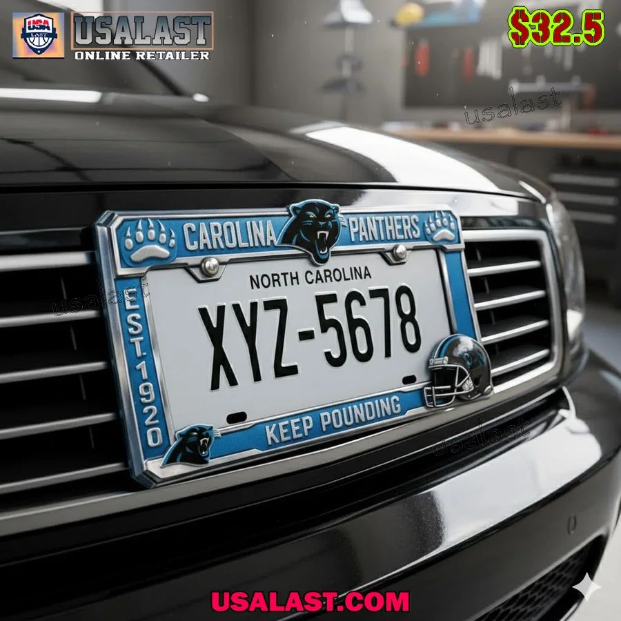 Carolina Panthers Limited Edition License Plate Frame - Adult & Kids T-Shirts, Sweatshirts & Hoodies apparel design preview 1