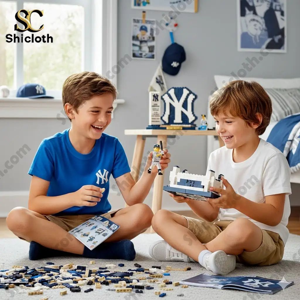 New York Yankees 125th Anniversary Brick Set - Adult & Kids T-Shirts, Sweatshirts & Hoodies apparel design preview 1