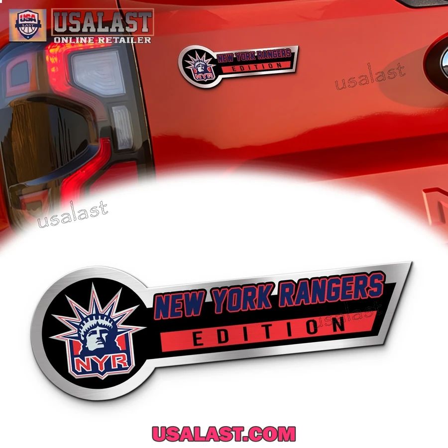 New York Rangers Edition 3D Engraved Car Name Emblem - Adult & Kids T-Shirts, Sweatshirts & Hoodies apparel design preview 1