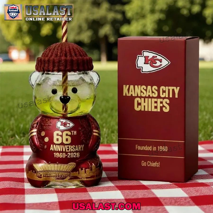 Kansas City Chiefs 66th Anniversary Collectible Bear - Adult & Kids T-Shirts, Sweatshirts & Hoodies apparel design preview 1
