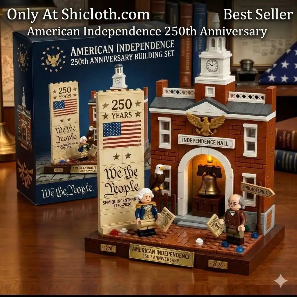 American Independence 250Th Anniversary Building Set - Adult & Kids T-Shirts, Sweatshirts & Hoodies apparel design preview 1