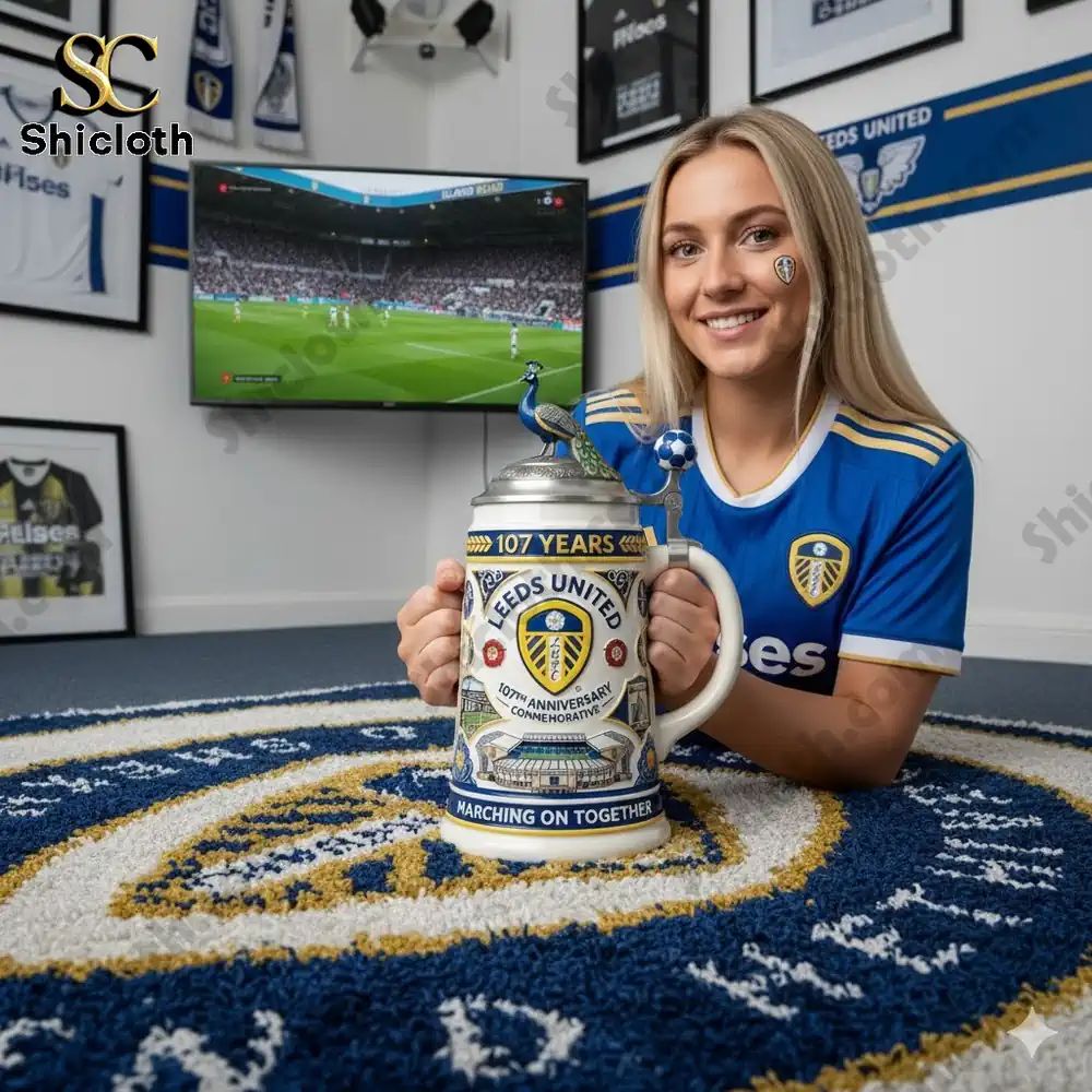 Leeds United 107th Anniversary Commemorative - Adult & Kids T-Shirts, Sweatshirts & Hoodies apparel design preview 1