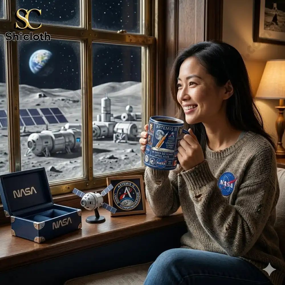 NASA Artemis II Mission 2026 Commemorative Mug - Adult & Kids T-Shirts, Sweatshirts & Hoodies apparel design preview 1
