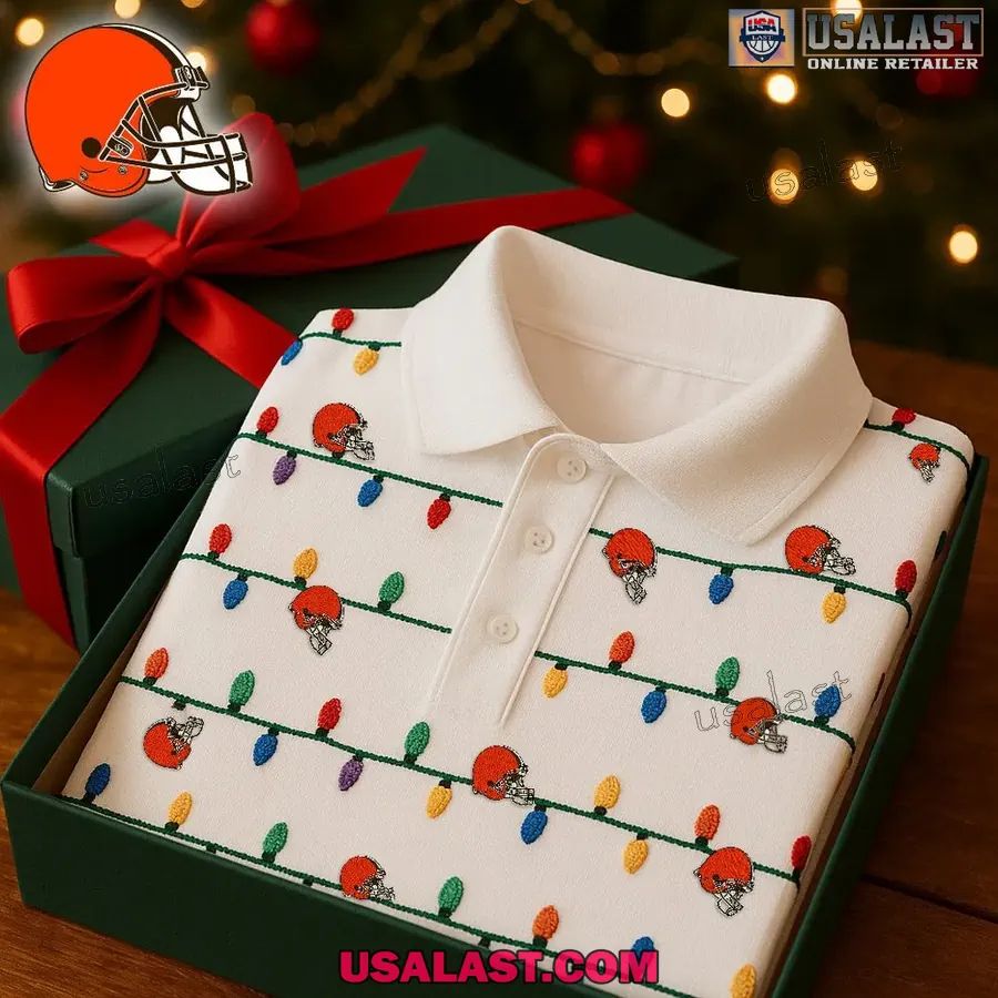Cleveland Browns Premium Christmas Polo - Adult & Kids T-Shirts, Sweatshirts & Hoodies apparel design preview 1