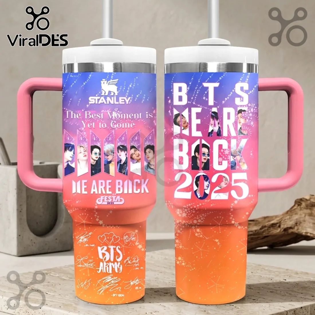 BTS 2025 Festa Stainless Steel Handle Tumbler - Adult & Kids T-Shirts, Sweatshirts & Hoodies apparel design preview 1