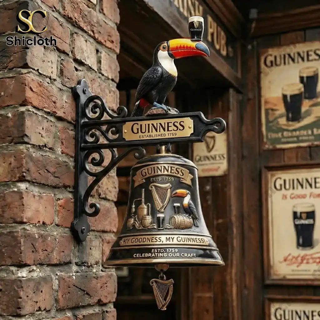 Guinness ESTD 1759 Commemorative Wall Bell - Adult & Kids T-Shirts, Sweatshirts & Hoodies apparel design preview 1