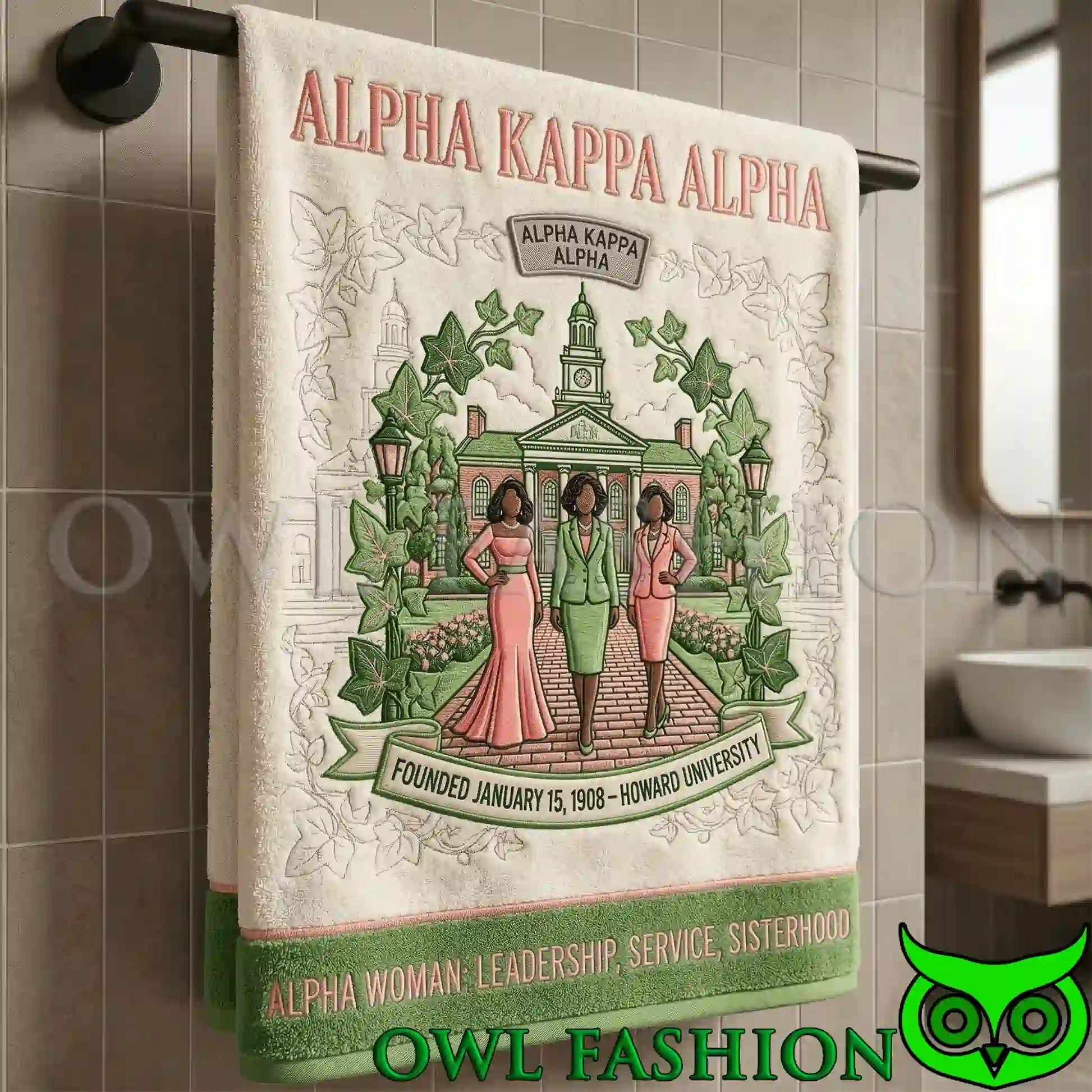 Alpha Kappa Premium Bath Towels - Adult & Kids T-Shirts, Sweatshirts & Hoodies apparel design preview 1