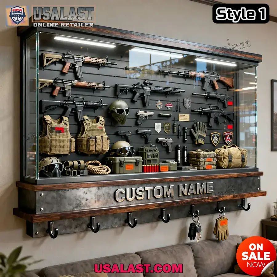Personalized Weapon And Firearm Equipment Wall Hook - Adult & Kids T-Shirts, Sweatshirts & Hoodies apparel design preview 1