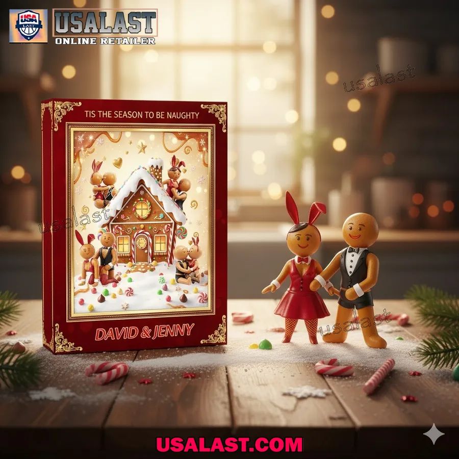Personalized Gingerbread Couple Christmas Advent - Adult & Kids T-Shirts, Sweatshirts & Hoodies apparel design preview 1