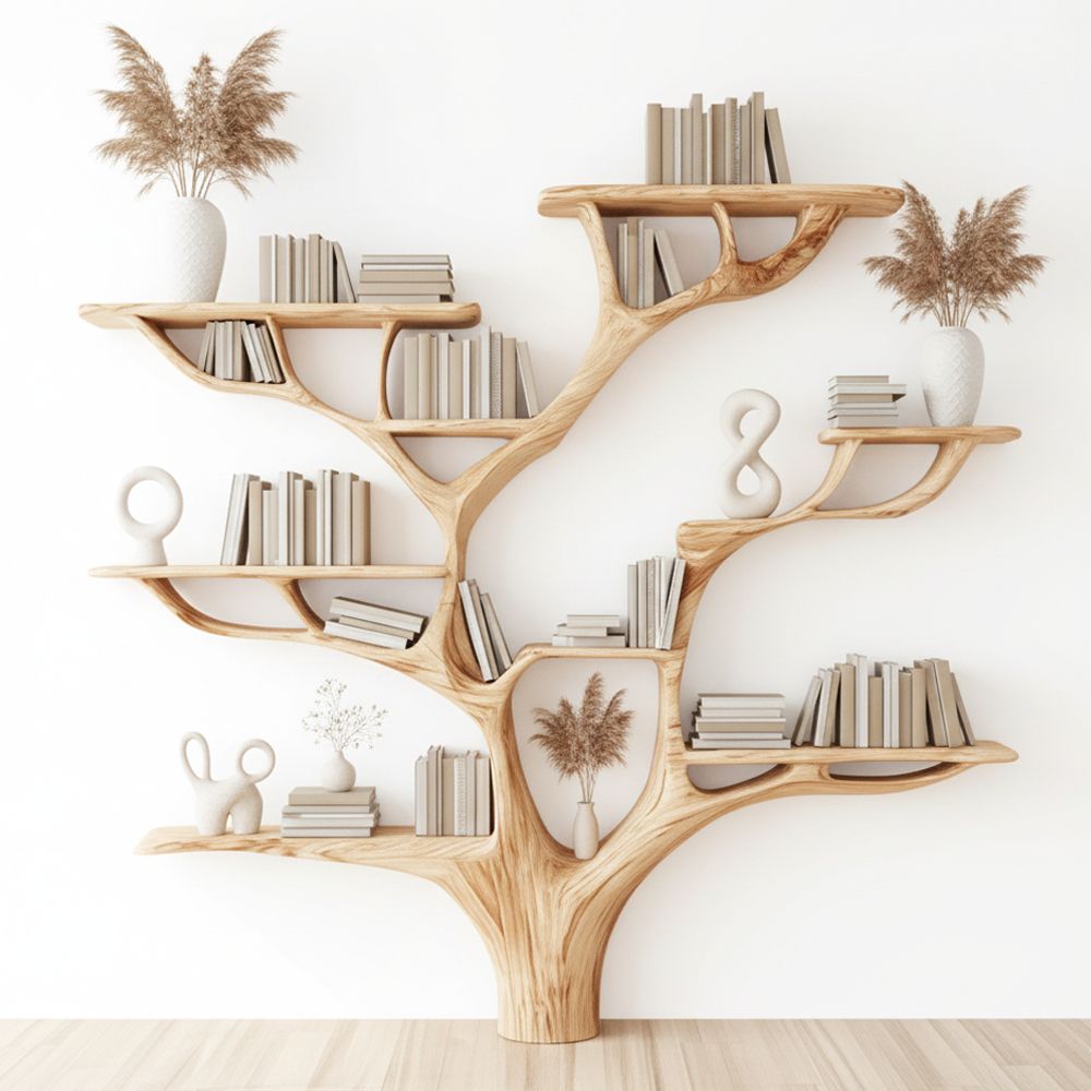 Solid Wood Floating Branch Shelf for Nature-Inspired - Adult & Kids T-Shirts, Sweatshirts & Hoodies apparel design preview 1