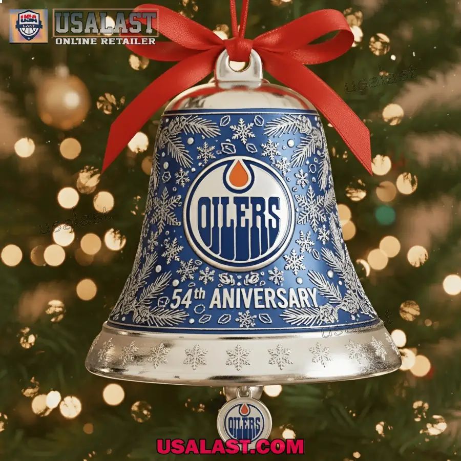 Edmonton Oilers 54th Anniversary Christmas Bell - Adult & Kids T-Shirts, Sweatshirts & Hoodies apparel design preview 1