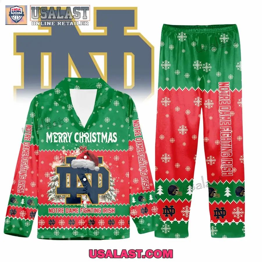 Notre Dame Fighting Irish Button Pajamas Set - Adult & Kids T-Shirts, Sweatshirts & Hoodies apparel design preview 1