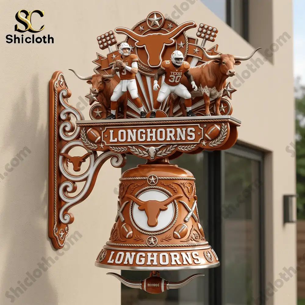 Texas Longhorns Premium Wall Bell - Adult & Kids T-Shirts, Sweatshirts & Hoodies apparel design preview 1