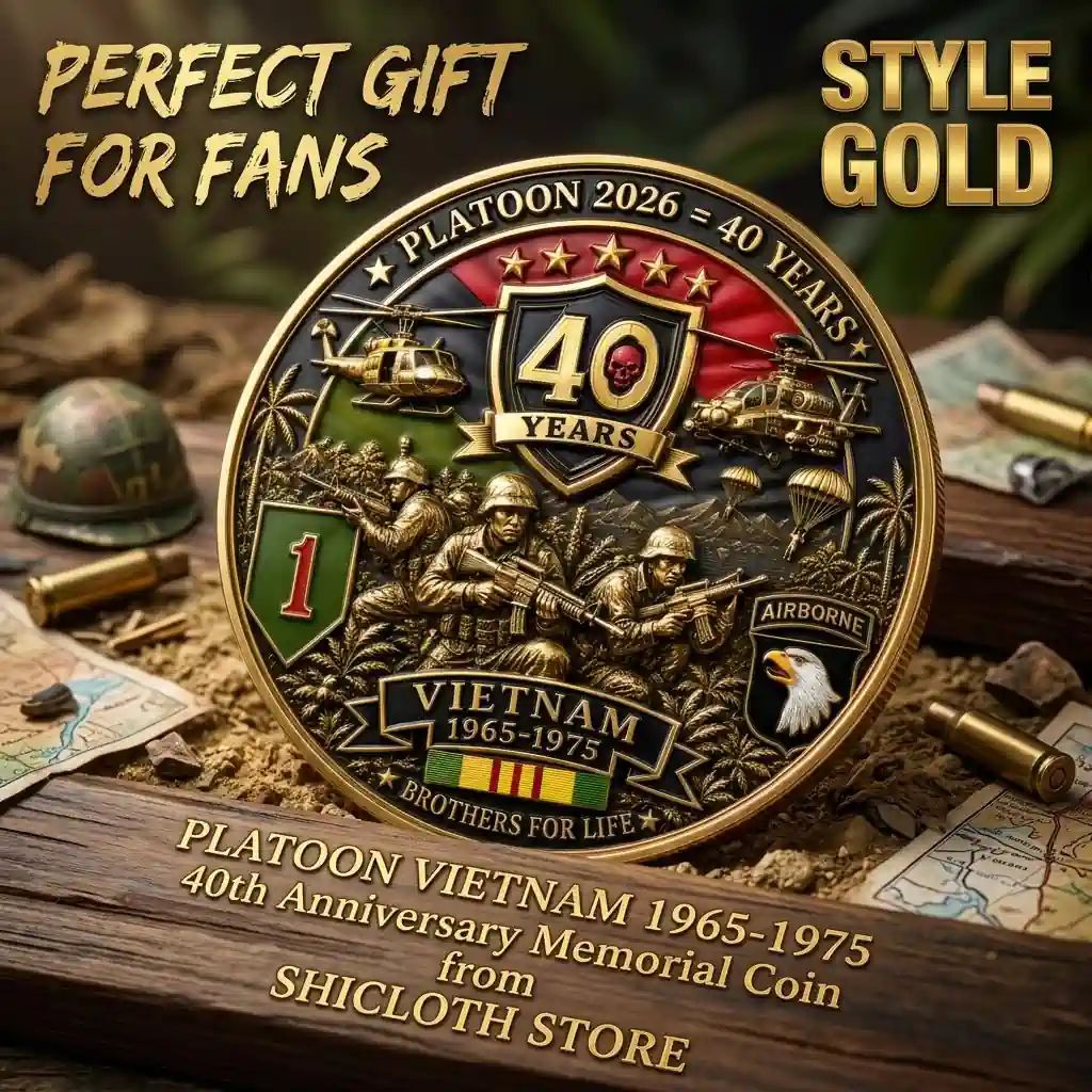 PLATOON VIETNAM 1965-1975 40th Anniversary Memorial - Adult & Kids T-Shirts, Sweatshirts & Hoodies apparel design preview 1