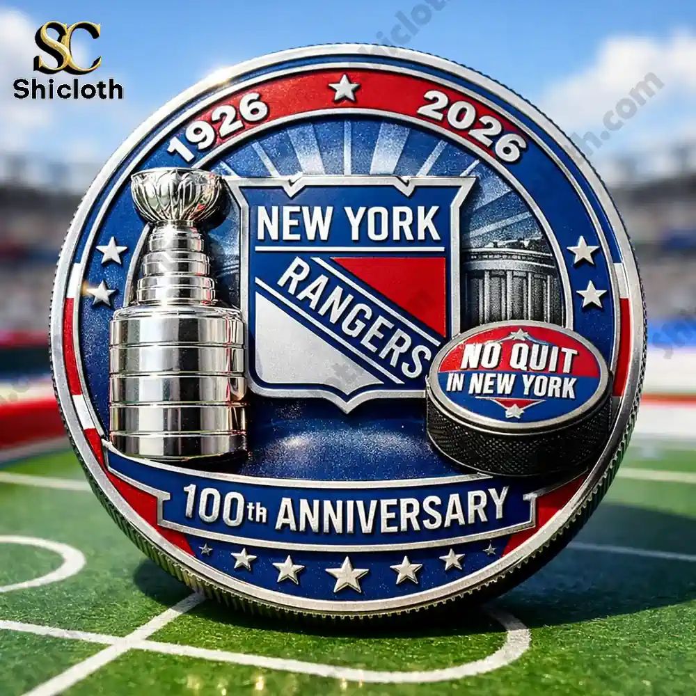 New York Rangers 100th Anniversary No Quit In - Adult & Kids T-Shirts, Sweatshirts & Hoodies apparel design preview 1