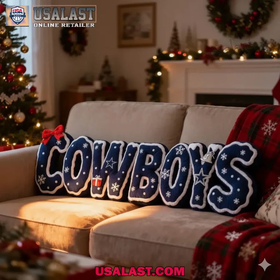 Dallas Cowboys Christmas Plush Pillow - Adult & Kids T-Shirts, Sweatshirts & Hoodies apparel design preview 1