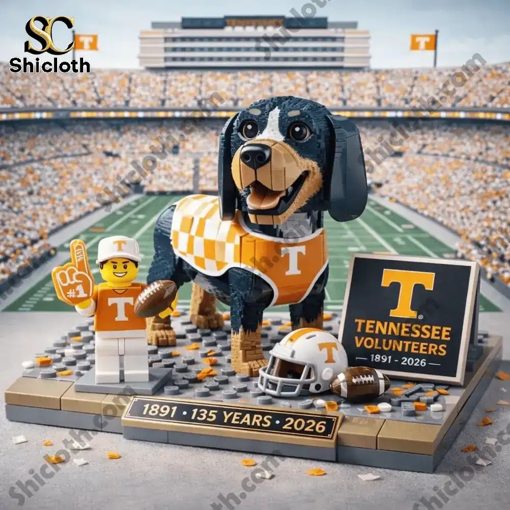Tennessee Volunteers 135th Anniversary Building Block - Adult & Kids T-Shirts, Sweatshirts & Hoodies apparel design preview 1