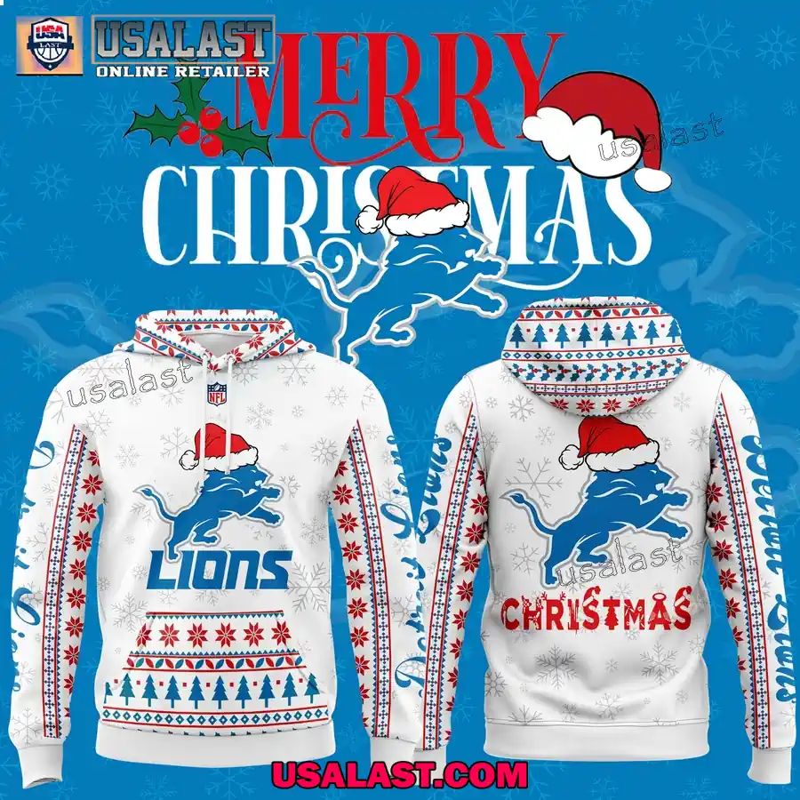 Detroit Lions 2025 Christmas Premium - Adult & Kids T-Shirts, Sweatshirts & Hoodies apparel design preview 1