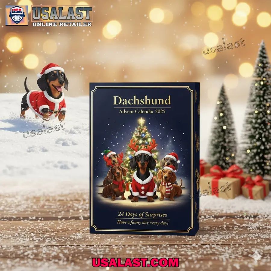 Dachshund Dog Advent Calendar 24 Days of Surprises - Adult & Kids T-Shirts, Sweatshirts & Hoodies apparel design preview 1