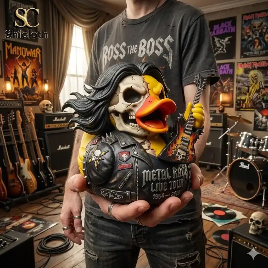 Ross The Boss Metal Rage Live Tour Rock Tribute Duck - Adult & Kids T-Shirts, Sweatshirts & Hoodies apparel design preview 1