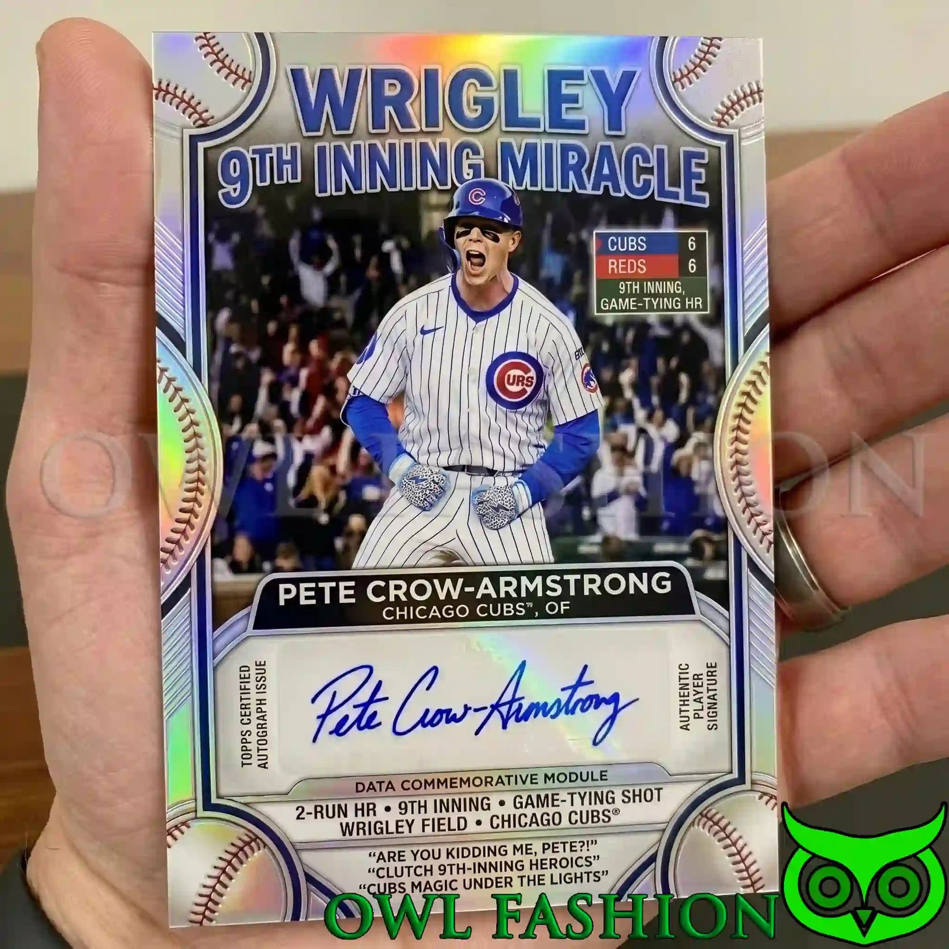 Pete Crow-Armstrong Wrigley 9th Inning Miracle - Adult & Kids T-Shirts, Sweatshirts & Hoodies apparel design preview 1
