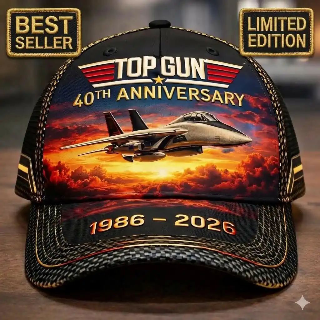 Gun 40th Anniversary Fighter Pilot Baseball Cap - Adult & Kids T-Shirts, Sweatshirts & Hoodies apparel design preview 1