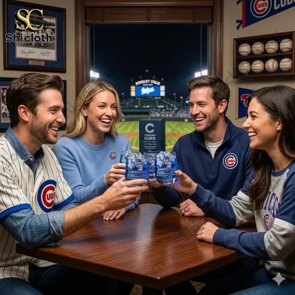 Chicago Cubs 150th Anniversary Commemorative Whiskey - Adult & Kids T-Shirts, Sweatshirts & Hoodies apparel design preview 1